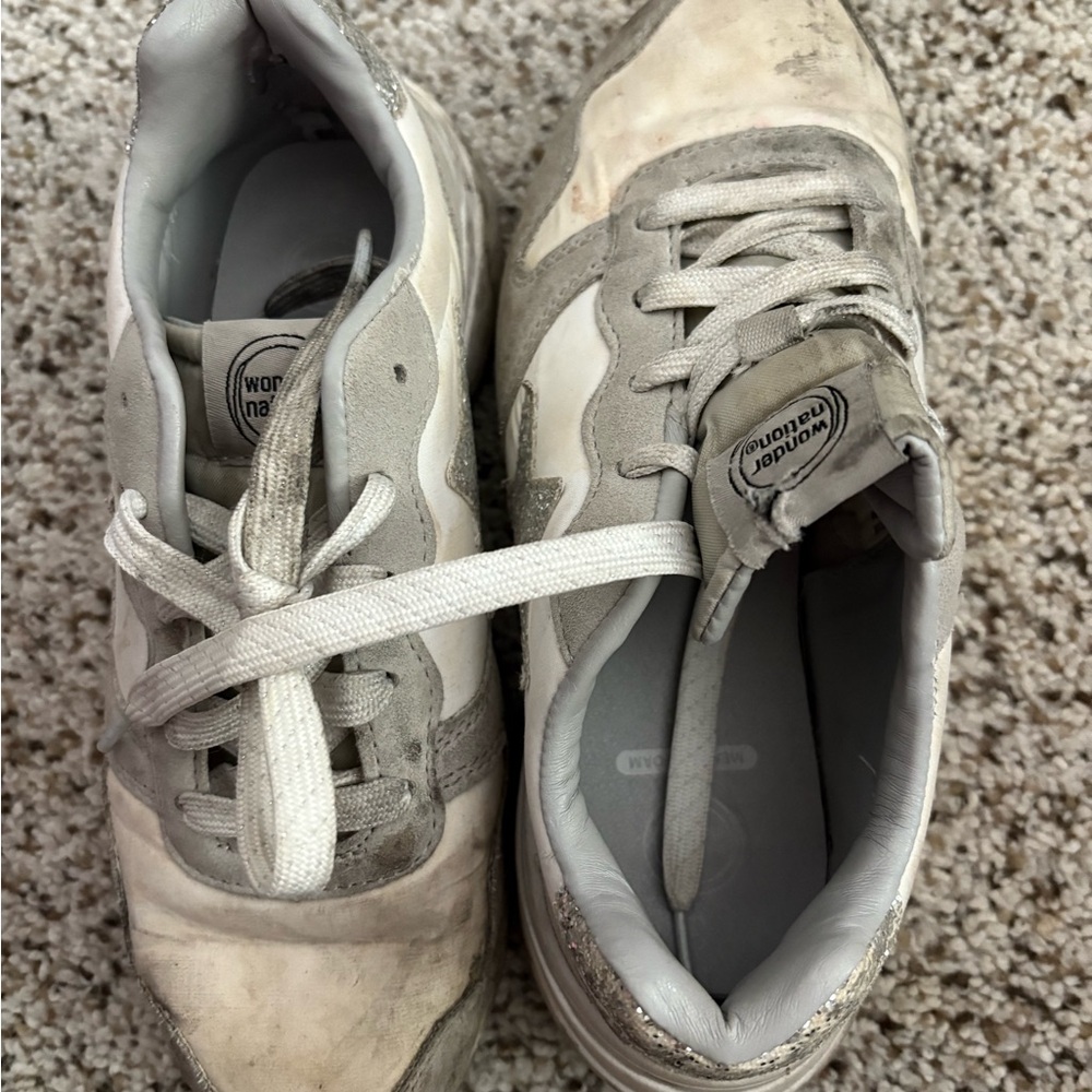 Woman’s WW grey and white sneakers